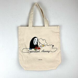 Spirited Away Ghibli Studio No-face Yubaba Embroidered Canvas Tote Bag NWT
